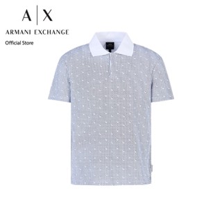 AX Armani Exchange เสื้อโปโลผู้ชาย รุ่น AX 6RZFAE ZJ81Z21CH - สีขาว