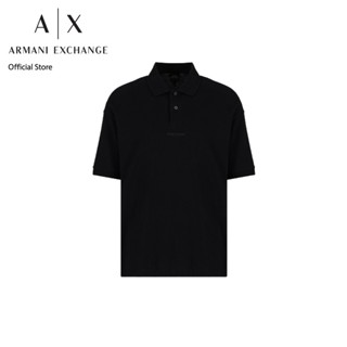 AX Armani Exchange เสื้อโปโลผู้ชาย รุ่น AX 6RZFLE ZJM5Z1200 - สีดำ