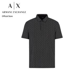 AX Armani Exchange เสื้อโปโลผู้ชาย รุ่น AX 6RZFFD ZJH4Z22BV - สีดำ