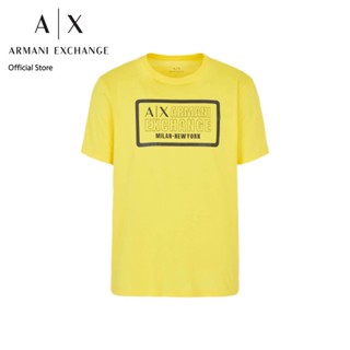 AX Armani Exchange เสื้อยืดผู้ชาย รุ่น AX 6RZTAD ZJA5Z1689 - สีเหลือง