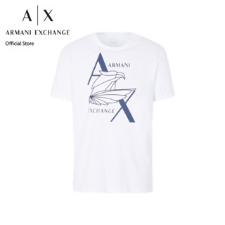 AX Armani Exchange เสื้อยืดผู้ชาย รุ่น AX 6RZTAL ZJ9TZ1100 - สีขาว