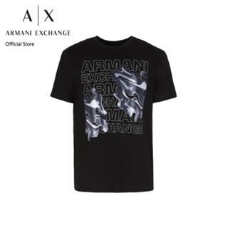 AX Armani Exchange เสื้อยืดผู้ชาย รุ่น AX 6RZTHL ZJ8EZ1200 - สีดำ