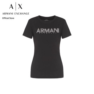 AX Armani Exchange เสื้อยืดผู้หญิง รุ่น AX 6RYT29 YJG3Z1200 - สีดำ