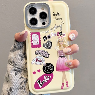 เคสโทรศัพท์มือถือ แบบนิ่ม ลายบาร์บี้ สําหรับ iPhone 14Promax 13 12 11 7Plus X XR xsmax