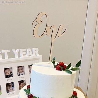 Ins ONE Year Old การ์ดไม้ สําหรับตกแต่งเค้กเบเกอรี่ 1 ปี