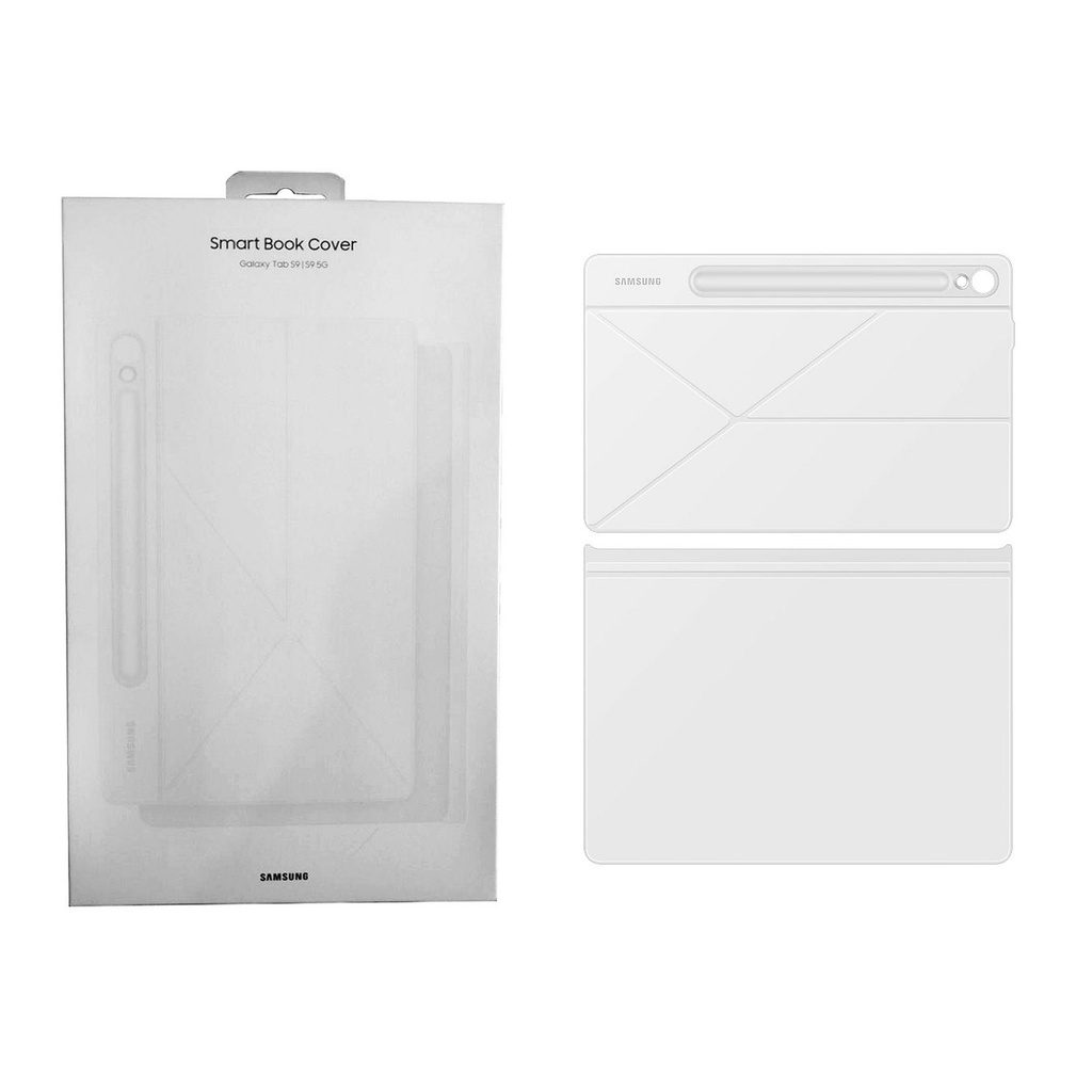 Samsung Official Galaxy Tab S9 / S9 FE Smart Book Cover (White) EF-BX710PWEGWW