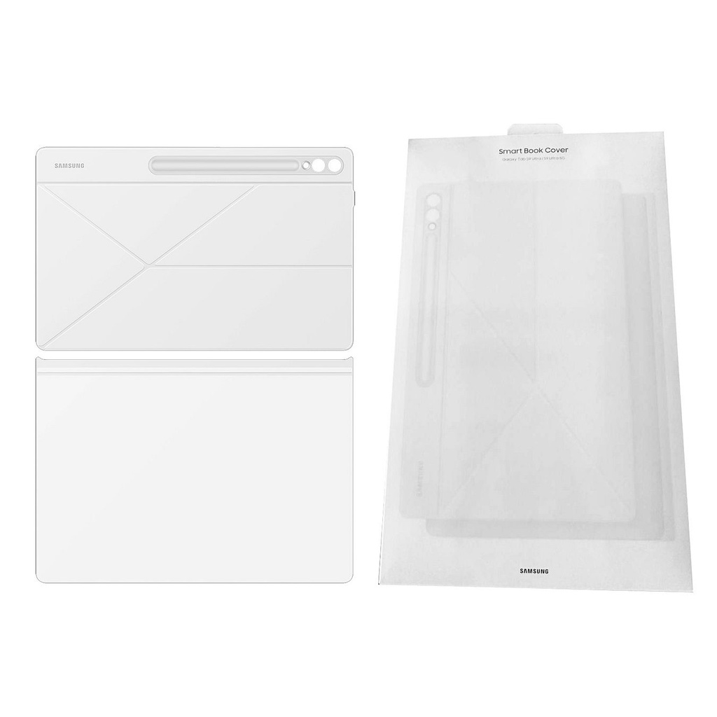 Samsung Official Galaxy Tab S9/S9FE+ Ultra Smart Book Cover White EF-BX910PWEGWW