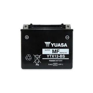 YUASA BATTERY ส่งฟรี! แบตเตอรี่มอเตอร์ไซค์ YUASA YTX12-BS *IN STOCK*