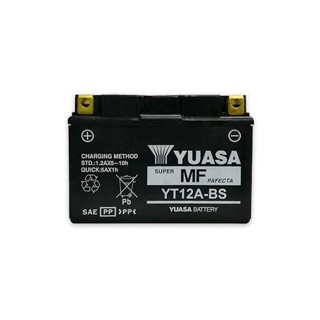 YUASA BATTERY ส่งฟรี! แบตเตอรี่มอเตอร์ไซค์ YUASA YT12A-BS *IN STOCK*