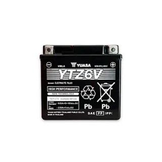 YUASA BATTERY ส่งฟรี! แบตเตอรี่มอเตอร์ไซค์ YUASA YTZ6V *IN STOCK*