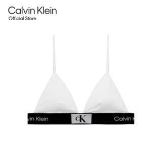 CALVIN KLEIN เสื้อชั้นในผู้หญิง 1996 Cotton ทรง Lght Lined Triangle รุ่น QF7217AD 100 - สีขาว