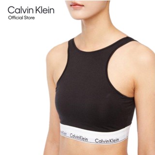 CALVIN KLEIN เสื้อชั้นในผู้หญิง Modern Cotton Line Extension ทรง Lght Lined Bralette รุ่น QF7214AD UB1 - สีดำ