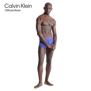 CALVIN KLEIN กางเกงในผู้ชาย Future Shift Micro ทรง Low Rise Trunk รุ่น NB3656 FPT - สีน้ำเงิน