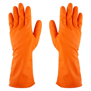 HomePro ถุงมือยาง สีส้ม Size L แบรนด์ ตราม้า