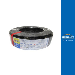 HomePro สายไฟ THW IEC01 1x16 ตร.มม. 100 ม. สีดำ แบรนด์ BCC