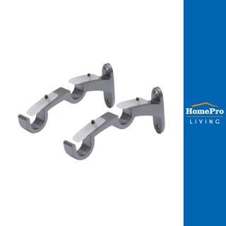HomePro ขารับราง 2 ชั้น JY 19 มม. สีเทา แบรนด์ HLS