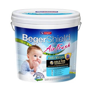 HomePro สีน้ำทาภายใน SHIELD AIRFRESH GOLD BASE A กึ่งเงา 9 ลิตร แบรนด์ BEGER