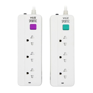 HomePro รางปลั๊กไฟ 3 ช่อง 1 สวิตช์ 5 ม.+ 2 ม. สีขาว ( 1 แถม 1 ) แบรนด์ VOX