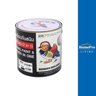 HomePro สีเคลือบกันสนิม เป็ดหงส์ 2 IN 1 สีดำ #M818 1 แกลลอน แบรนด์ TOA