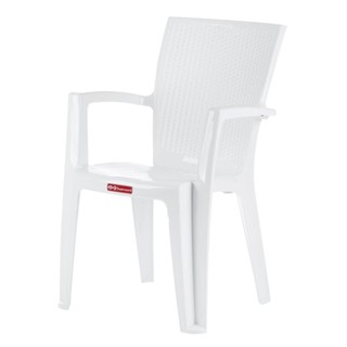 HomePro เก้าอี้พนักพิงท้าวแขน GIAVA ARMCHIR สีขาว แบรนด์ SUPERWARE