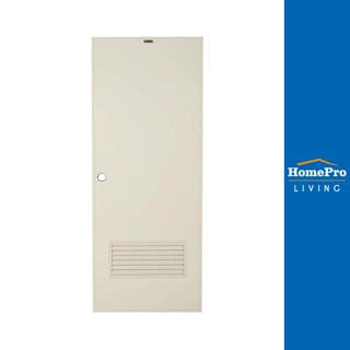 HomePro ประตูห้องน้ำ PVC AZ-2 เกล็ดล่าง 70X180 ซม. สีครีม แบรนด์ AZLE