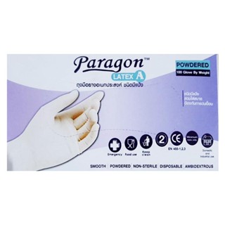 HomePro ถุงมือยางอเนกประสงค์ (M) 50 คู่ สีขาว แบรนด์ PARAGON