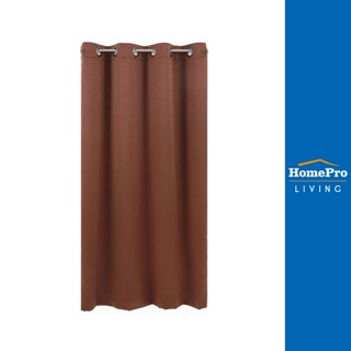 HomePro ผ้าม่าน EYELET TAOS UV 140X160 ซม. สีน้ำตาล แบรนด์ HLS