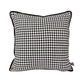 HomePro หมอนอิง HOUNDSTOOTH 18X18 นิ้ว สีดำ แบรนด์ HLS