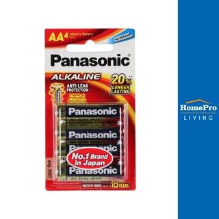 PANASONIC ถ่านอัลคาไลน์ AA LR6T แพ็ก 4 ก้อน