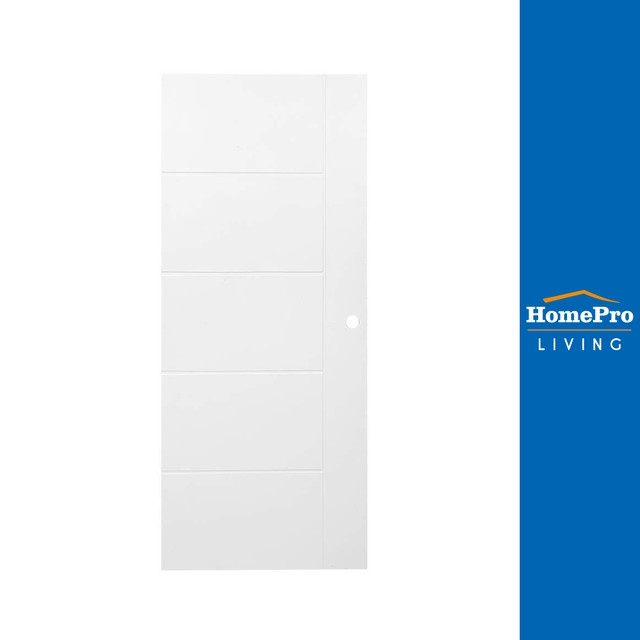 HomePro ประตูภายนอก UPVC MD6 vacumm 80X200 ซม. สีขาว แบรนด์ AZLE