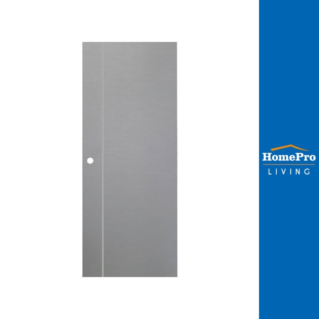 HomePro ประตูภายนอก UPVC MD5 80X200 ซม. สีเทา แบรนด์ AZLE
