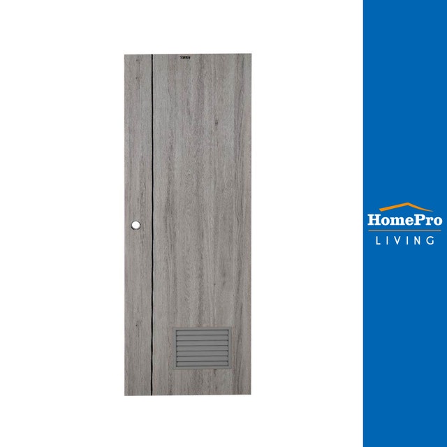 HomePro ประตูห้องน้ำ UPVC LT-05 เกล็ด 70X200 ซม. สี SILVER/GREY แบรนด์ AZLE