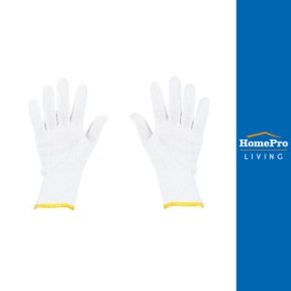 HomePro ถุงมือทอเสริมจุดPVC7 นิ้ว สีขาว แบรนด์ FITT