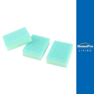 HomePro ฟองน้ำพร้อมใยขัด -BRITE ULTRA ANTI-BACTERIA 3x4นิ้ว 2แถม1 แบรนด์ POLY