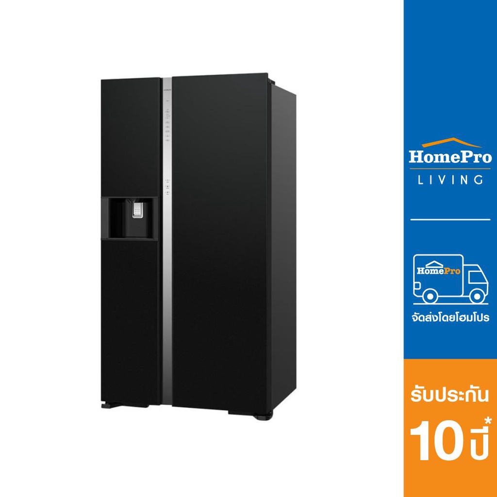 HITACHI ตู้เย็น SIDE BY SIDE รุ่น RSX600GPTH0 GBK 20.2 กระจกดำ