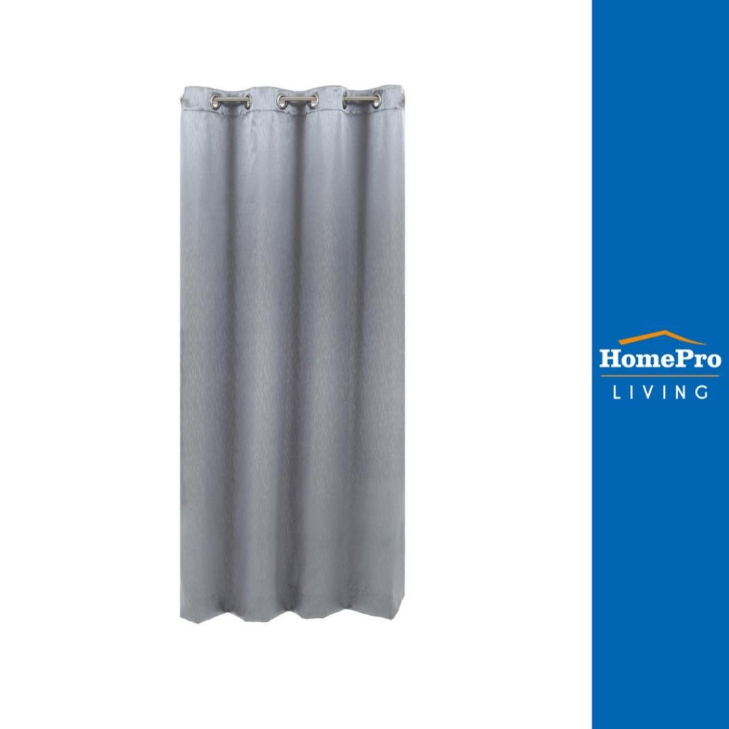 HomePro ผ้าม่าน EYELET รุ่น BAMFORD UV 140X220 ซม. สีเทา แบรนด์ HLS