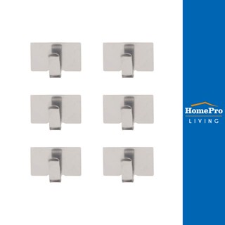 HomePro ขอแขวนสเตนเลสเหลี่ยมติดเทปกาว SL133 (1x6) แบรนด์