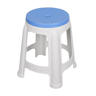 HomePro เก้าอี้พลาสติก STOOL สีขาว-ฟ้า แบรนด์ ME LIVING