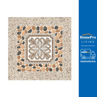 HomePro กระเบื้องพื้น 12X12 นิ้ว เวเนอร์ สโตน น้ำตาล PM 1M2 แบรนด์ ภูผา