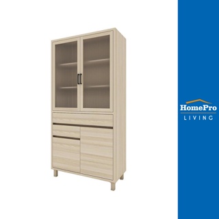 HomePro ตู้สูง HARU 90 ซม. สี PINE OAK แบรนด์ FURDINI