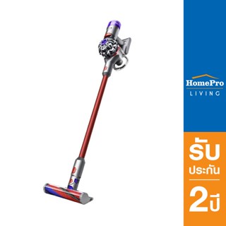 DYSON เครื่องดูดฝุ่นแบบด้าม SV10K V8 SLIM FLUFFY IRON / SPRAYED NICKEL / RED