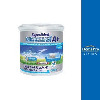 HomePro สีน้ำทาภายใน SUPERSHIELD DURACLEAN A+ BASE A กึ่งเงา 2.5 แกลลอน แบรนด์ TOA