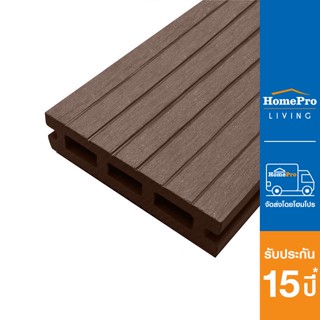 HomePro ไม้พื้นแบบกลวง ELEGANT DEK001-C19 10x240x2 ซม. สีน้ำตาลช็อกโกแลต แบรนด์ THAISUN