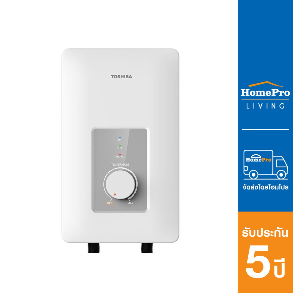 Water Heaters 2690 บาท [ฟรีติดตั้ง*แบบจั๊มไม่รวมอุปกรณ์] TOSHIBA เครื่องทำน้ำอุ่น รุ่น TWH-45WTH 4,500 วัตต์ สีขาว Home Appliances