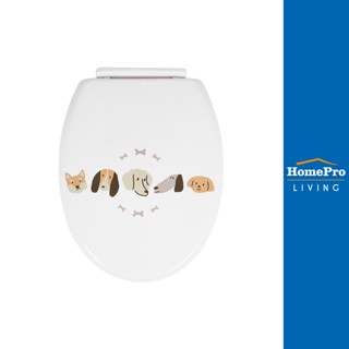 HomePro ฝารองนั่งพลาสติก L-20205 ลาย Face Dog แบรนด์ MOYA