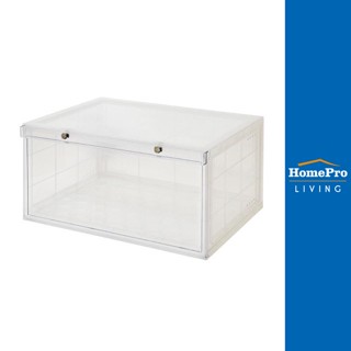 HomePro กล่องรองเท้าเปิดข้าง MAGNETIC LOCK 37x28x18.3 ซม. สีใส แบรนด์ STACKO