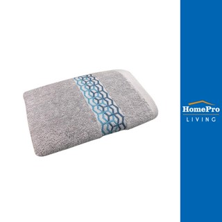 HomePro ผ้าขนหนู CHAIN 15X32 นิ้ว สีเทา แบรนด์ HLS