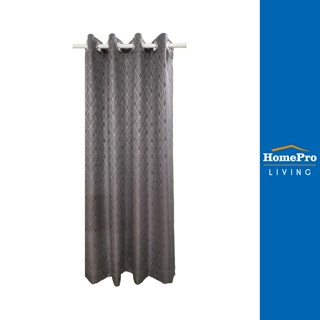 HomePro ม่าน EYELET CROWN UV 140X160 เซนติเมตร สีเทา แบรนด์ HLS