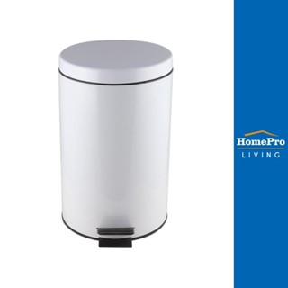 HomePro ถังขยะเหยียบกลม SK02001D-1-005 12L สีขาว แบรนด์ ACCO