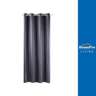 HomePro ม่าน EYELET SILKY UV 140x160 เซนติเมตร สีเทา แบรนด์ HLS